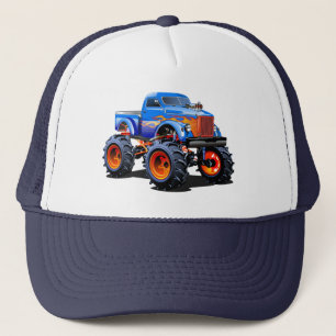 Cartoon klassieke ronde sticker trucker pet