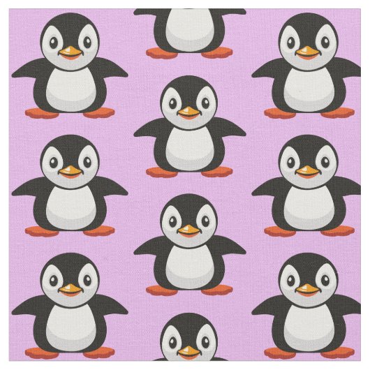 cartoon kleine pinguïn stof (Close Up)