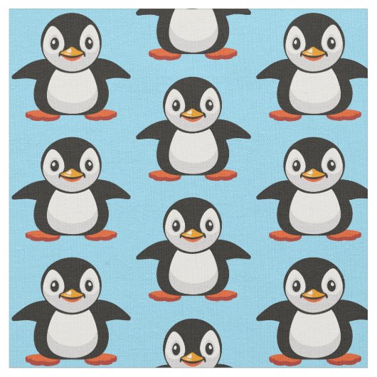 cartoon kleine pinguïn stof (Close Up)