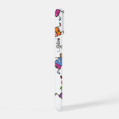 Cartoon kletst over de hele wereld vrolijke Kinder iPhone 15 Case (Rechterkant)