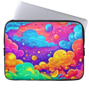 Cartoon Kleur Barst Kunst Laptop Sleeve