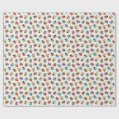 Cartoon Kleurrijke lieveheersbeestjes inpakpapier (Vlak)