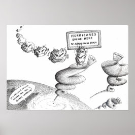 Cartoon klimaatverandering poster