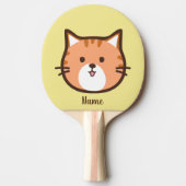 Cartoon knuffelkat tafeltennisbatje (Voorkant)