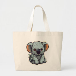 CARTOON KOALA BEER GROTE TOTE BAG