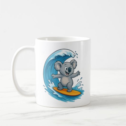 Cartoon Koala Beer Koffiemok (Links)