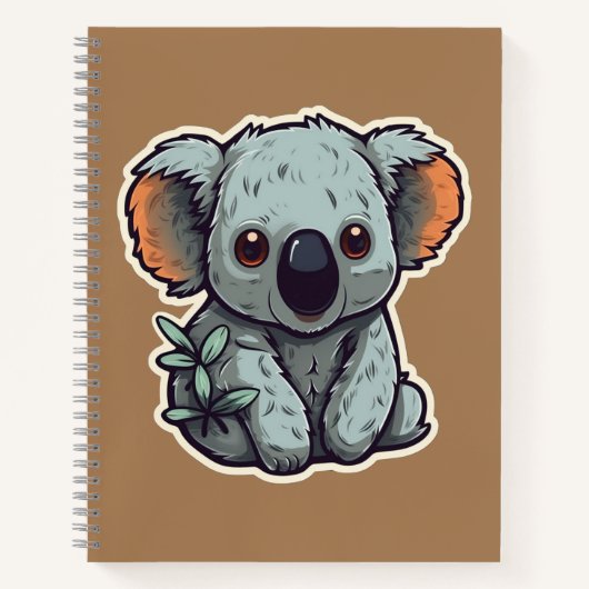 CARTOON KOALA BEER NOTITIEBOEK (Voorkant)