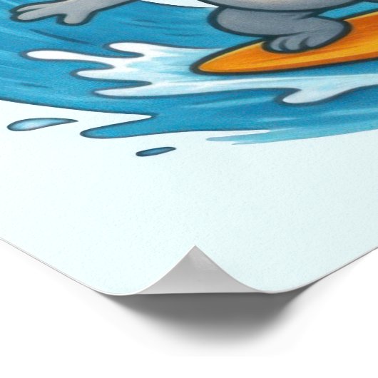 Cartoon Koala Beer Poster (Hoek)