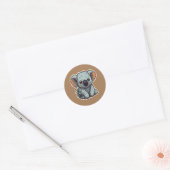 CARTOON KOALA BEER RONDE STICKER (Envelop)