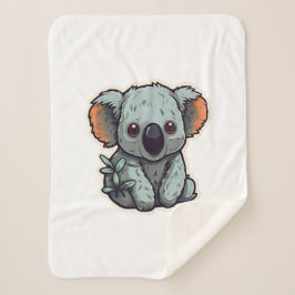 CARTOON KOALA BEER SHERPA DEKEN