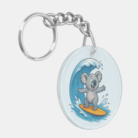 Cartoon Koala Beer Sleutelhanger (Voorkant Links)