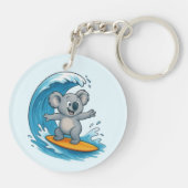 Cartoon Koala Beer Sleutelhanger (Achterkant)
