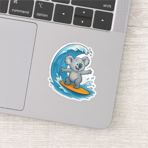 Cartoon Koala Beer Sticker