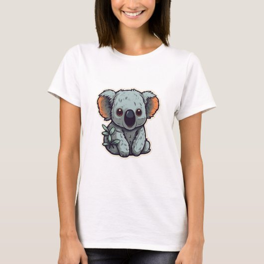 CARTOON KOALA BEER T-SHIRT (Voorkant)