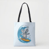 Cartoon Koala Beer Tote Bag (Voorkant)