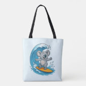 Cartoon Koala Beer Tote Bag (Achterkant)