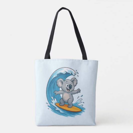 Cartoon Koala Beer Tote Bag (Achterkant)