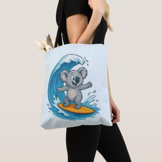 Cartoon Koala Beer Tote Bag (Dichtbij)