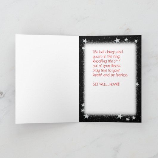 Cartoon Koala Boxer Get well kaart (Binnen)