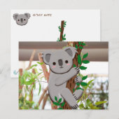 Cartoon Koala-Briefkaart | C's Dream Design Briefkaart (Voorkant / Achterkant)