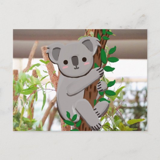 Cartoon Koala-Briefkaart | C's Dream Design Briefkaart (Voorkant)