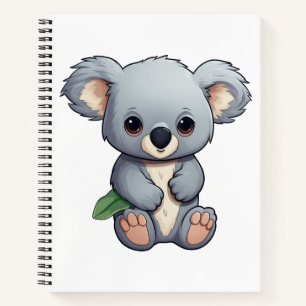 Cartoon koala illustratie notitieboek