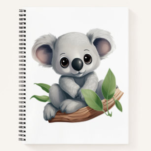 Cartoon koala illustratie notitieboek