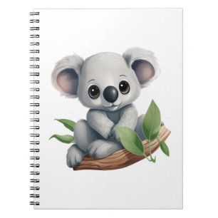 Cartoon koala illustratie notitieboek