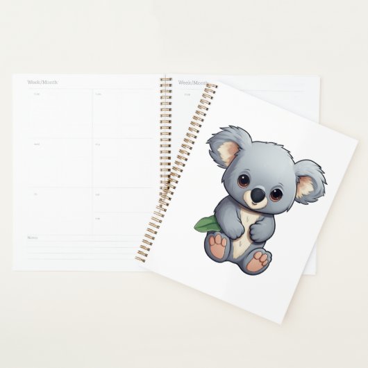 Cartoon koala illustratie planner (Display)