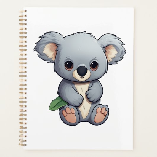 Cartoon koala illustratie planner (Voorkant)