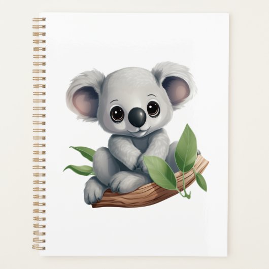 Cartoon koala illustratie planner (Voorkant)