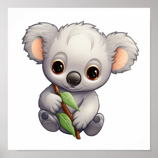 Cartoon koala illustratie poster (Voorkant)