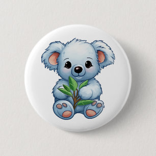Cartoon koala illustratie ronde button 5,7 cm