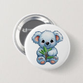 Cartoon koala illustratie ronde button 5,7 cm (Voorkant /achterkant)