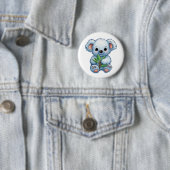 Cartoon koala illustratie ronde button 5,7 cm (In situ)