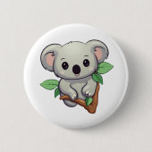 Cartoon koala illustratie ronde button 5,7 cm (Voorkant)