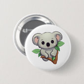 Cartoon koala illustratie ronde button 5,7 cm (Voorkant /achterkant)