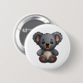 Cartoon koala illustratie ronde button 5,7 cm (Voorkant /achterkant)