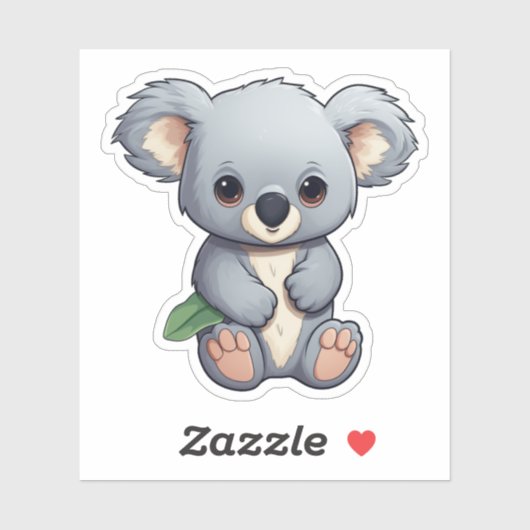 Cartoon koala illustratie sticker (Vel)