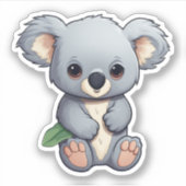 Cartoon koala illustratie sticker (Voorkant)