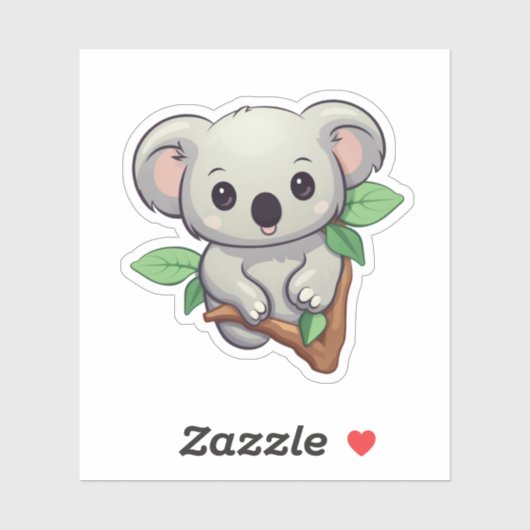 Cartoon koala illustratie sticker (Vel)