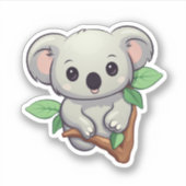 Cartoon koala illustratie sticker (Voorkant)