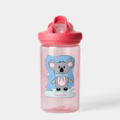 Cartoon Koala Kind Waterfles met naam (Voorkant)