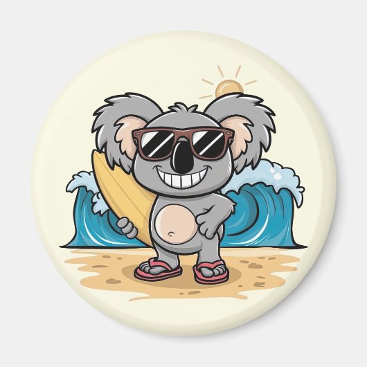 Cartoon Koala Magneet (Voorkant)