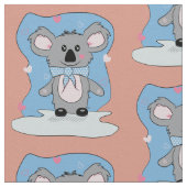 Cartoon Koala met Kind in hart Stof (Close Up)