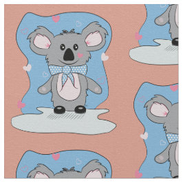 Cartoon Koala met Kind in hart Stof