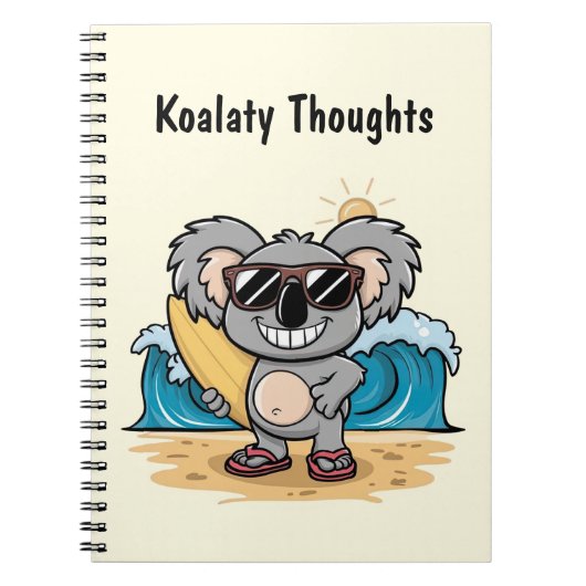 Cartoon Koala Notitieboek (Voorkant)