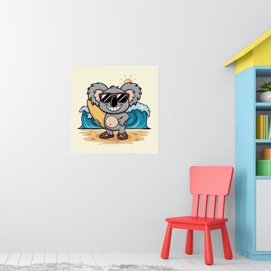 Cartoon Koala Poster (Kinderkamer 1)