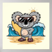 Cartoon Koala Poster (Voorkant)
