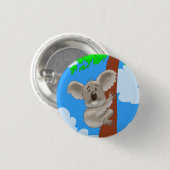 Cartoon Koala Ronde Button 3,2 Cm (Voorkant /achterkant)